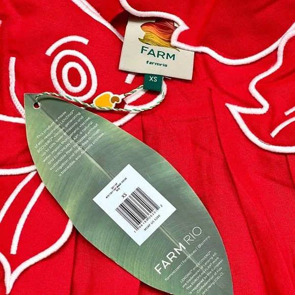 🌺🎉HP🎉🌺 NWT Farm Rio Red Fish Top Maxi Dress - Picture 16 of 16